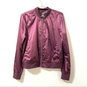 CityStreets Bomber Jacket, Purple, L